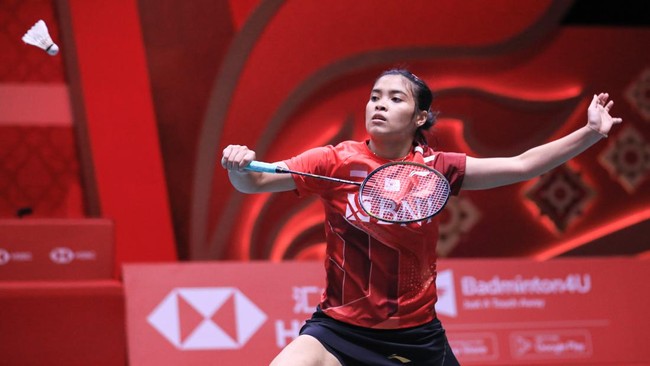 Gregoria Mariska Tunjung kalah dari Tai Tzu Ying dalam laga fase grup BWF World Tour Finals 2023 di Hangzhou, Rabu (13/12) siang.