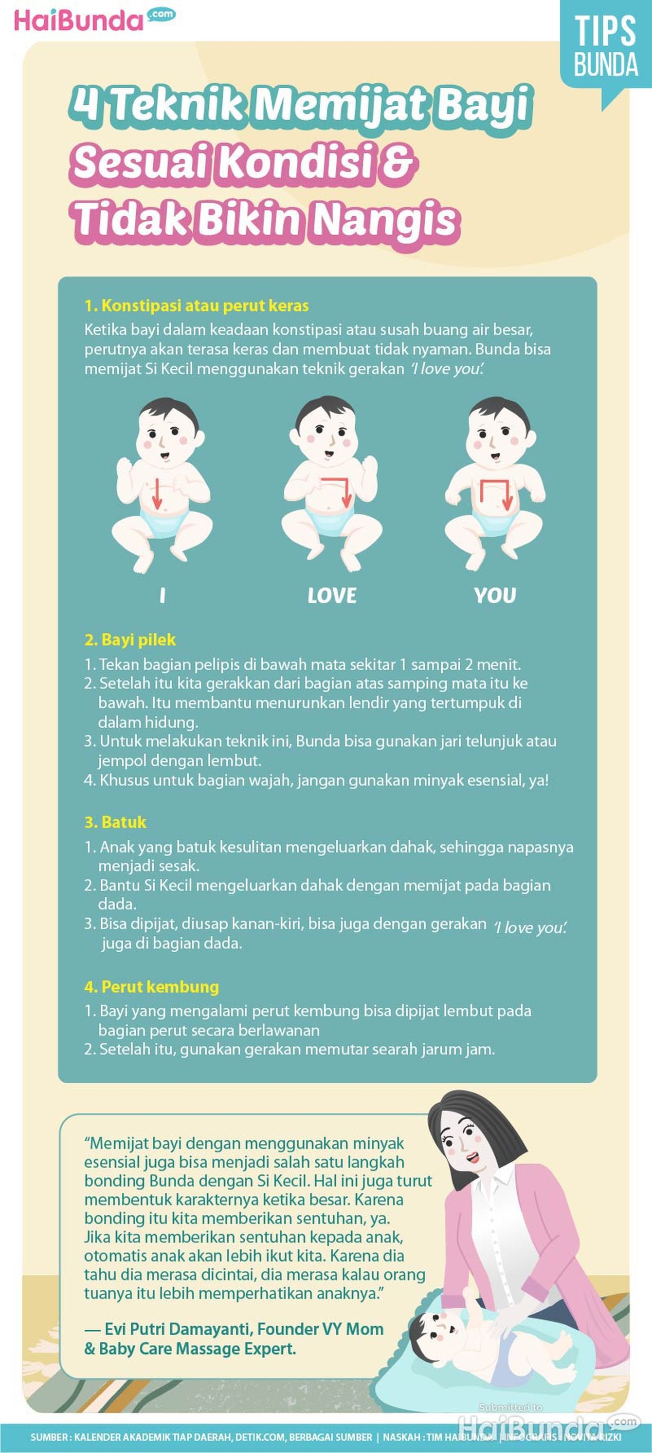 Infografis 4 Teknik Memijat Bayi Sesuai Kondisi & Tidak Bikin Nangis Infografis 4 Teknik Memijat Bayi Sesuai Kondisi & Tidak Bikin Nangis