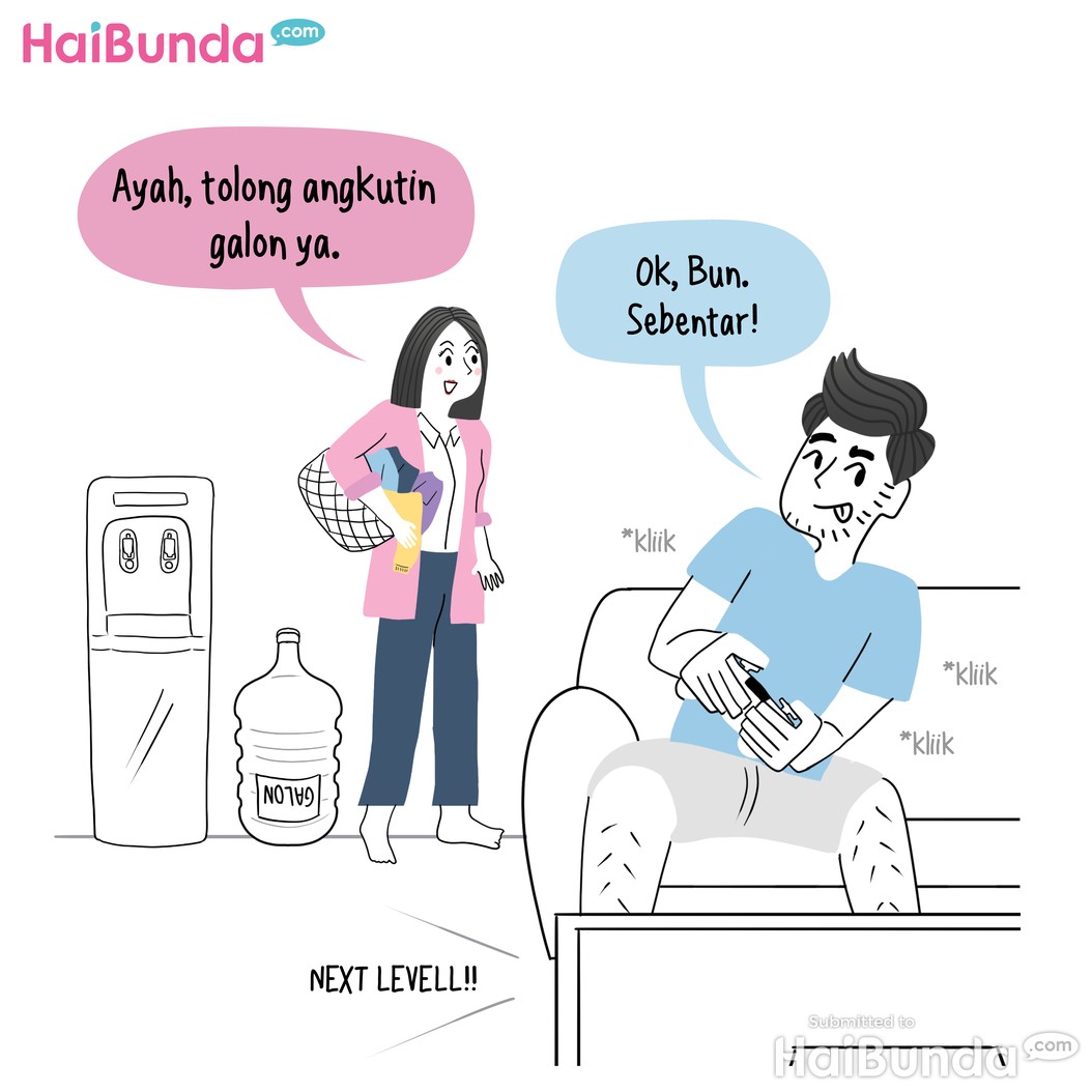 Komik Bunda: Ayah, Si Penunda Pekerjaan Rumah