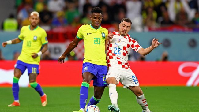 Berjalan Alot, Kroasia vs Brasil Imbang di Babak Pertama