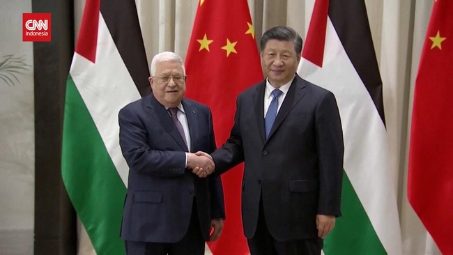 Tiga poin dalam proposal perdamaian Palestina-Israel disampaikan Presiden China Xi Jinping saat bertemu Presiden Palestina Mahmoud Abbas.