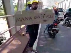 Gaji Dibawa Kabur Mandor, Pekerja Proyek Jembatan Mojo Solo Demo