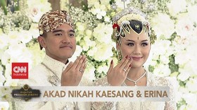 VIDEO: Bahagianya Kaesang Pasangkan Cincin Nikah di Jari Manis Erina