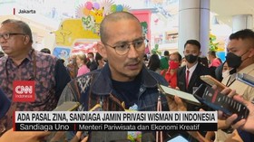 VIDEO: Ada Pasal Zina, Sandiaga Jamin Privasi Wisman di Indonesia