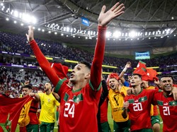 Lihat Lagi Momen Suporter Rayakan Kemenangan Maroko atas Portugal