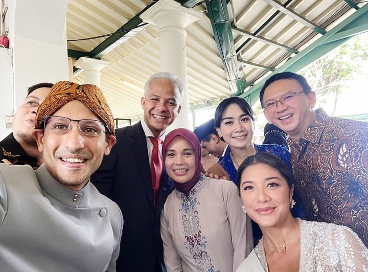Ahok dan Puput di Pernikahan Kaesang Erina
