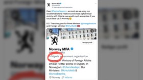 Norwegia Tegur Twitter Gegara Salah Label Akun Jadi Nigeria