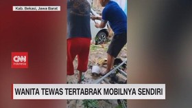 VIDEO: Wanita Tewas Tertabrak Mobilnya Sendiri
