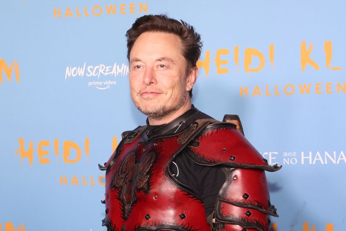 NEW YORK, NEW YORK - OCTOBER 31: Elon Musk attends Heidi Klum's 2022 Hallowe'en Party at Sake No Hana at Moxy LES on October 31, 2022 in New York City. (Photo by Taylor Hill/Getty Images)