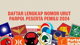 INFOGRAFIS: Daftar Lengkap Nomor Urut Parpol Peserta Pemilu 2024