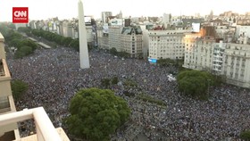 VIDEO: Sukacita Pesta Suporter Argentina di Buenos Aires