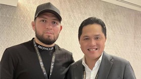 Foto Bareng, Erick Thohir Sebut Khabib Pria Muslim Panutan