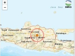 Gempa Darat M 2,5 Guncang Ngawi