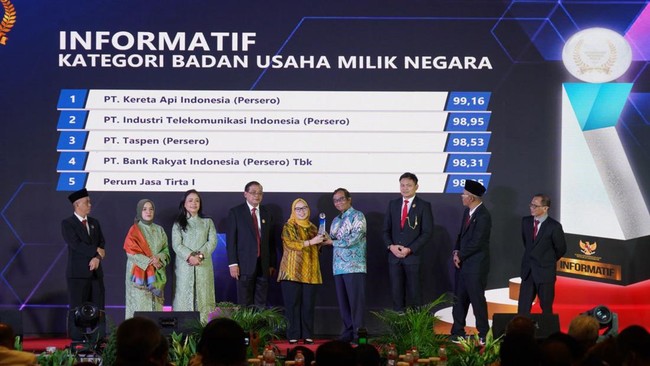 Tahun 2022 menjadi kali ketiga Taspen mendapat Penghargaan Badan Publik Informatif dalam kurun lima tahun terakhir. Kali ini, dengan total poin 98,53.