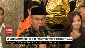 VIDEO: Menko PMK Mengaku Khilaf Sebut 26 Desember Cuti Bersama
