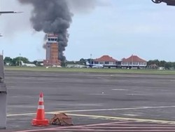 Viral Video Kebakaran di Dekat Areal Bandara Ngurah Rai Bali