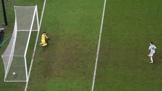 Gonzalo Montiel berhasil jadi penentu kemenangan Argentina dalam drama adu penalti lawan Prancis di final Piala Dunia 2022.