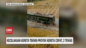 VIDEO: Kecelakaan Kereta Teknis Proyek Kereta Cepat, 2 Tewas