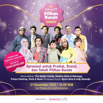 img-title Bertabur Bintang, Yuk Saksikan Langsung Pilihan Bunda Awards HaiBunda! Begini Caranya