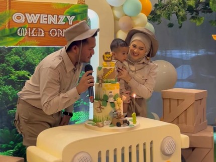 7 Potret Ultah Pertama Qwenzy Anak Kesha Ratuliu, Gemas dengan Tema Safari