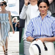5 Gaya Meghan Markle Pakai Busana Motif Garis-Garis, Anggun Nan Cantik