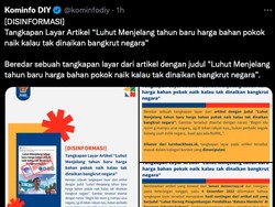 Beredar Kabar Luhut Akan Naikkan Harga Sembako, Diskominfo DIY: Disinformasi