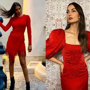 6 Outfit Serba Merah dari Supermodel Dunia untuk Rayakan Natal