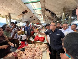 Zulhas Cek Harga Pangan di Pasar Papua Barat, Aman Jelang Nataru?