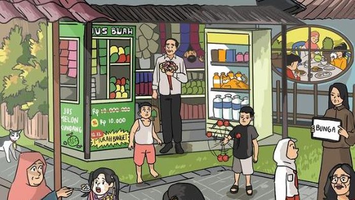 Jokowi Unggah Poster Ucapan 'Selamat Hari Ibu' di IG, Ada Al Nahyan yang Tampil Bersinglet, Ini Potretnya!