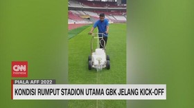VIDEO: Kondisi Rumput Stadion Utama GBK Jelang Kick Off
