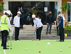 Kala Basuki dan Ridwan Kamil Main Gateball di Bogor, Jokowi Menonton