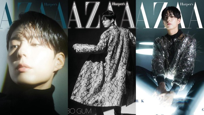 Resmi ditunjuk sebagai global brand ambassador, Park Bo Gum pancarkan pesona menyilaukannya dalam balutan pakaian dari Celine melalui sampul majalah Harper's BAZAAR./ Foto: instagram.com/harpersbazaarkorea