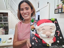 Lucunya Kue 3D Berbentuk Santa Claus, Cocok Jadi Kado Natal