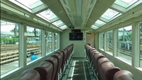 <p>Kereta Panoramic pertama di Indonesia ini merupakan kereta inovasi KAI. Setiap gerbongnya memiliki jendedela dengan dimensi luas di setiap sisi. (Foto: Instagram @kai121_) <br /><br /><br /></p>