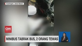VIDEO: Minibus Tabrak Bus, Dua Orang Tewas