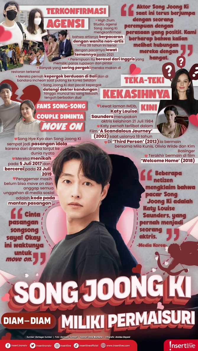 Infografis Song Joong Ki Song Joong Ki sudah punya kekasih