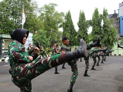 Prajurit Kodim 1611/Badung Asah Kemampuan Bela Diri Militer