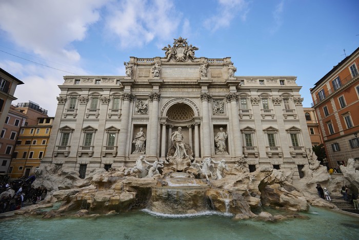 ROME, ITALY - DECEMBER 27: A view of the Fontana di Trevi in the historic center of Rome on December 27, 2022 in Rome, Italy. (Photo by Emmanuele Ciancaglini/Ciancaphoto Studio/Getty Images)