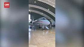 VIDEO: Penampakan Falcon 8X, Jet Baru TNI AU