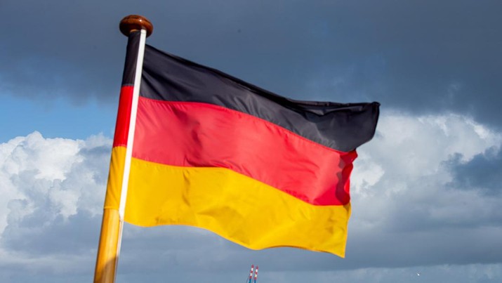Ilustrasi bendera Jerman (dpa/picture alliance via Getty Images)
