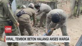 VIDEO: Viral, Tembok Beton Halangi Akses Warga