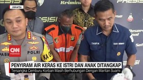VIDEO: Penyiram Air Keras ke Istri dan Anak Ditangkap
