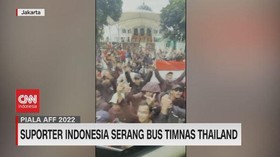VIDEO: Suporter Indonesia Serang Bus Timnas Thailand