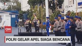 VIDEO: Polri Gelar Apel Siaga Bencana