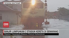VIDEO: Banjir Lumpuhkan 2 Stasiun Kereta di Semarang