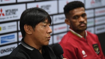 Shin Tae Yong dan Park Hang Seo tidak berjabat tangan saat sesi jumpa pers jelang laga Timnas Indonesia vs Vietnam.