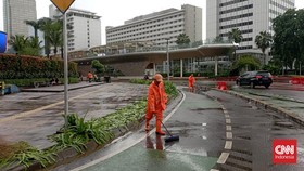 DKI Perbaiki Tanaman di Bundaran HI yang Rusak Usai Malam Tahun Baru