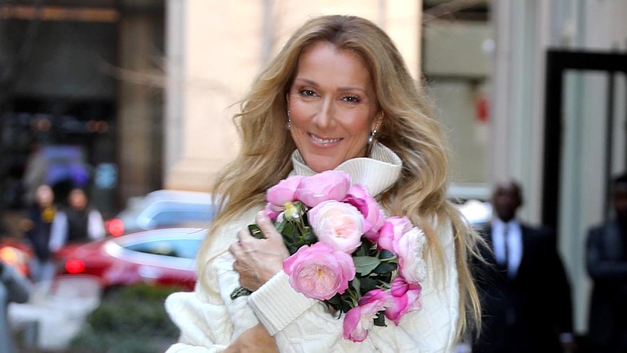 1206126224 NEW YORK, NY - MARCH 08: Celine Dion is seen on March 08, 2020 in New York City. (Photo by Jose Perez/Bauer-Griffin/GC Images)