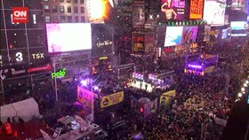 VIDEO: Perayaan Tahun Baru, 1 Ton Konfeti Ditebar ke Langit New York