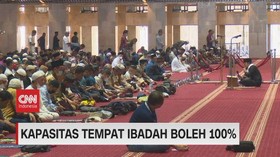 VIDEO: Kapasitas Tempat Ibadah Boleh Terisi 100%